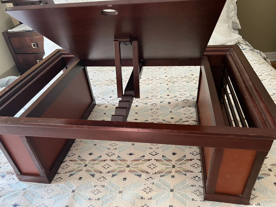 Wooden Bed Tray with Adjustable Top - photo 3