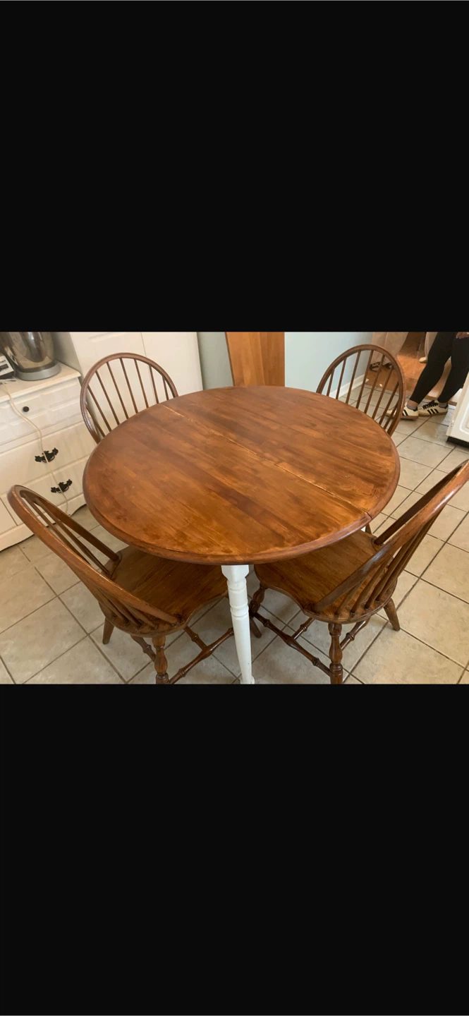 Wooden Dining Table Set with 6 Chairs