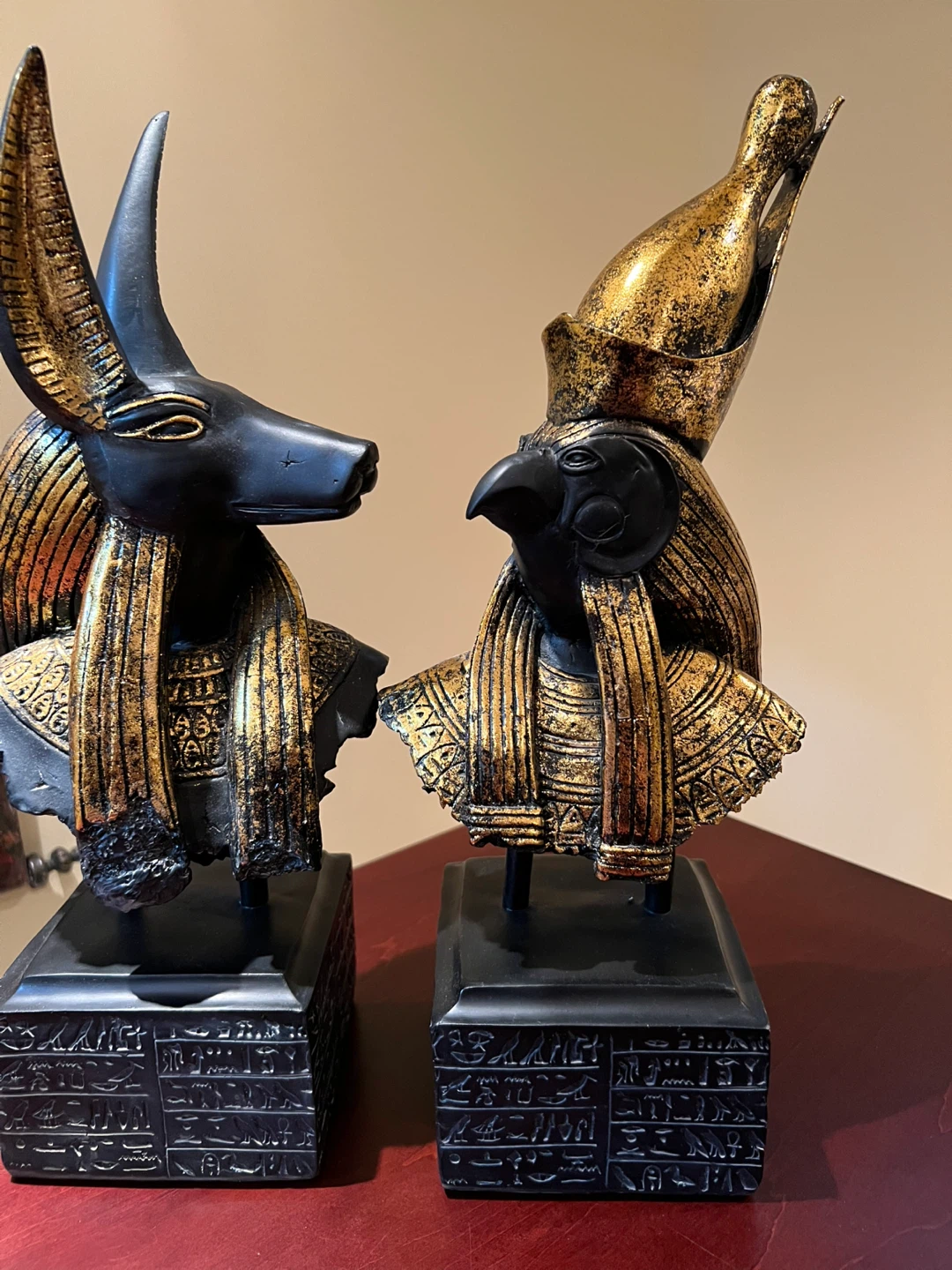 Egyptian Anubis and Horus Statues - Set of 2 - photo 2