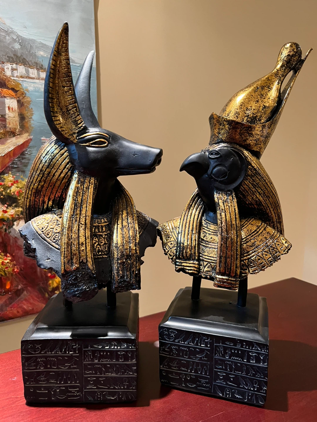 Egyptian Anubis and Horus Statues - Set of 2 - photo 3