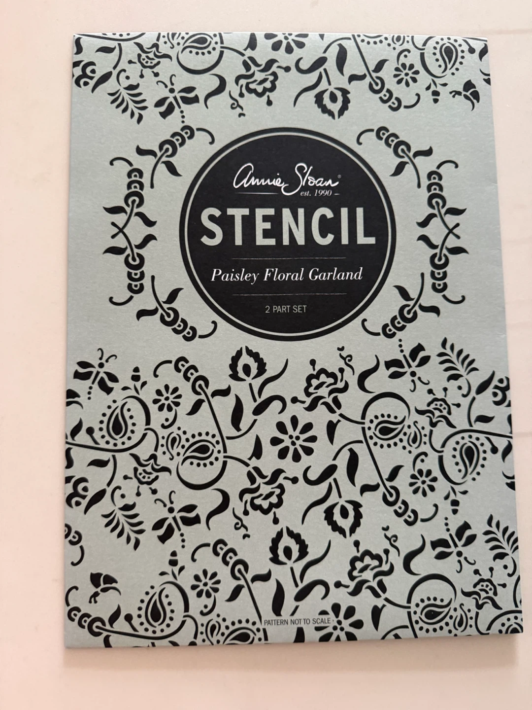 Annie Sloan Paisley Floral Garland Stencil – 2 Part Set – NEW