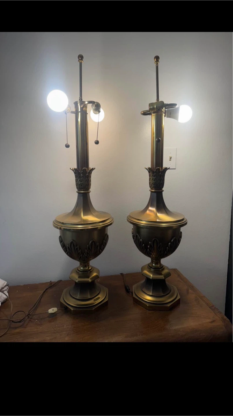 Pair of Vintage Brass Table Lamps