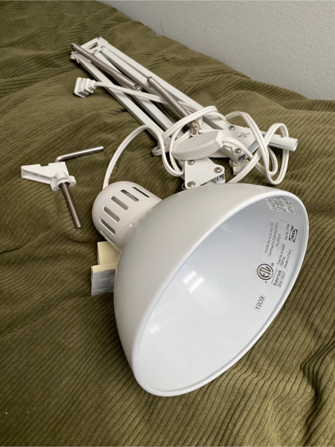 IKEA Tertial Adjustable Work Lamp White - photo 2