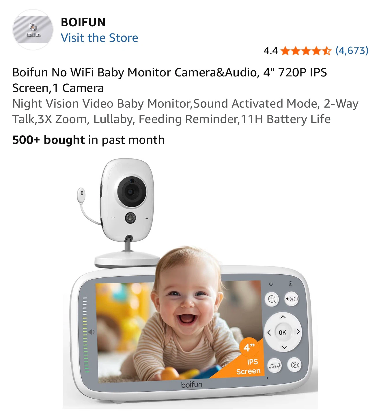 Boifun VB616 Video Baby Monitor - photo 2