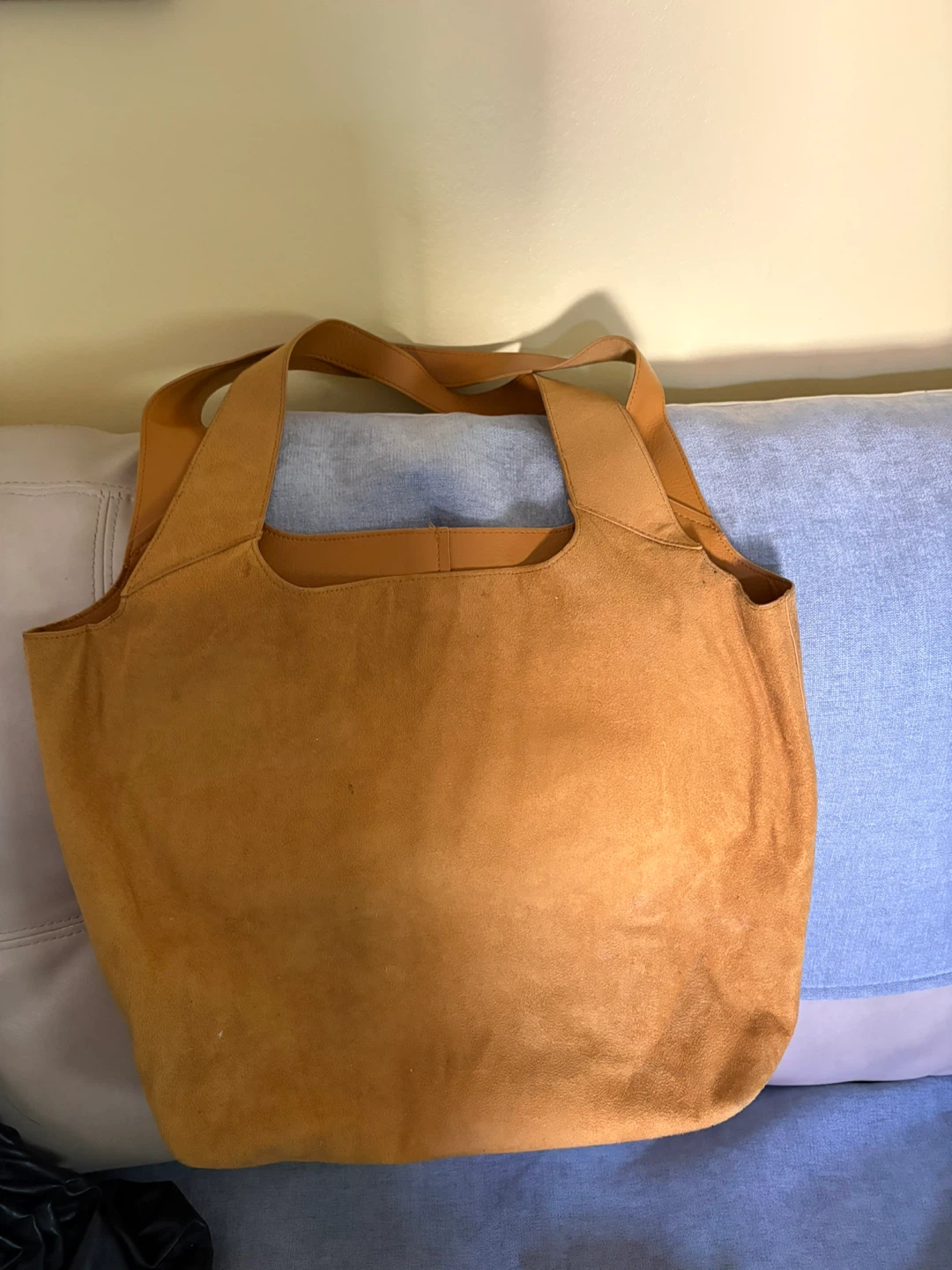 Tan Suede Tote Bag