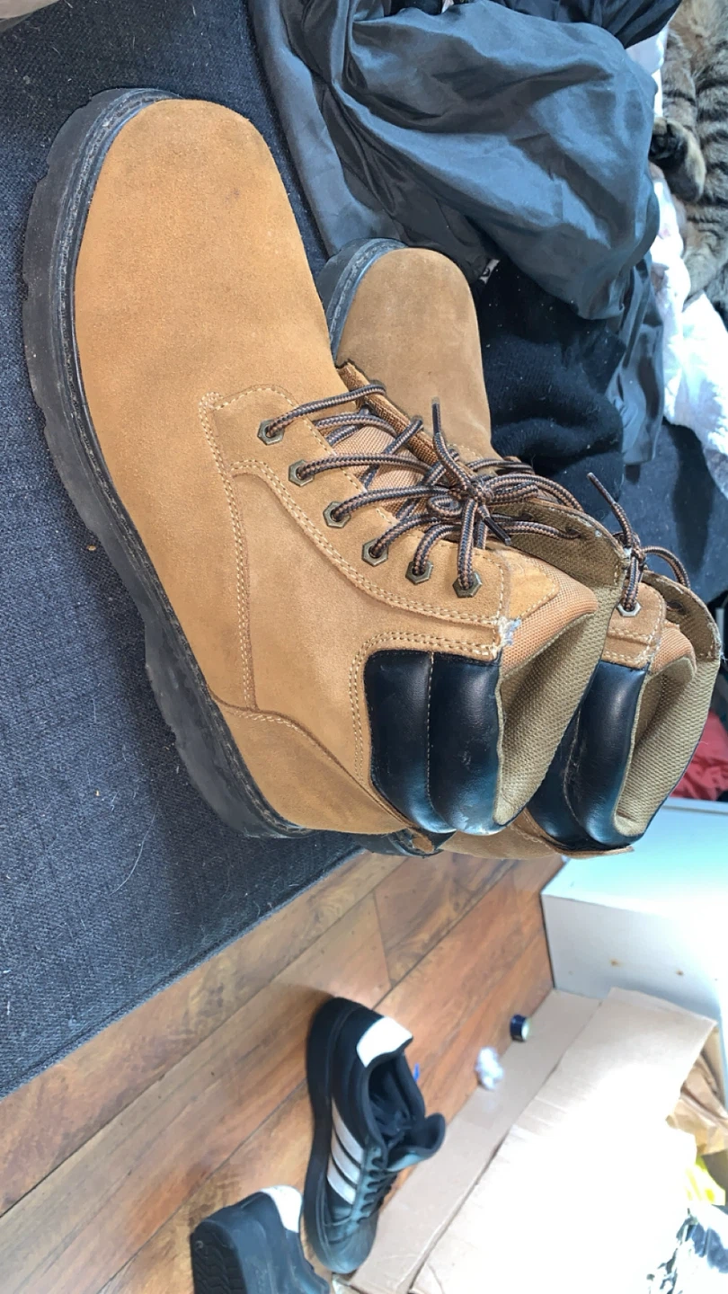 Men's Tan Suede Work Boots
