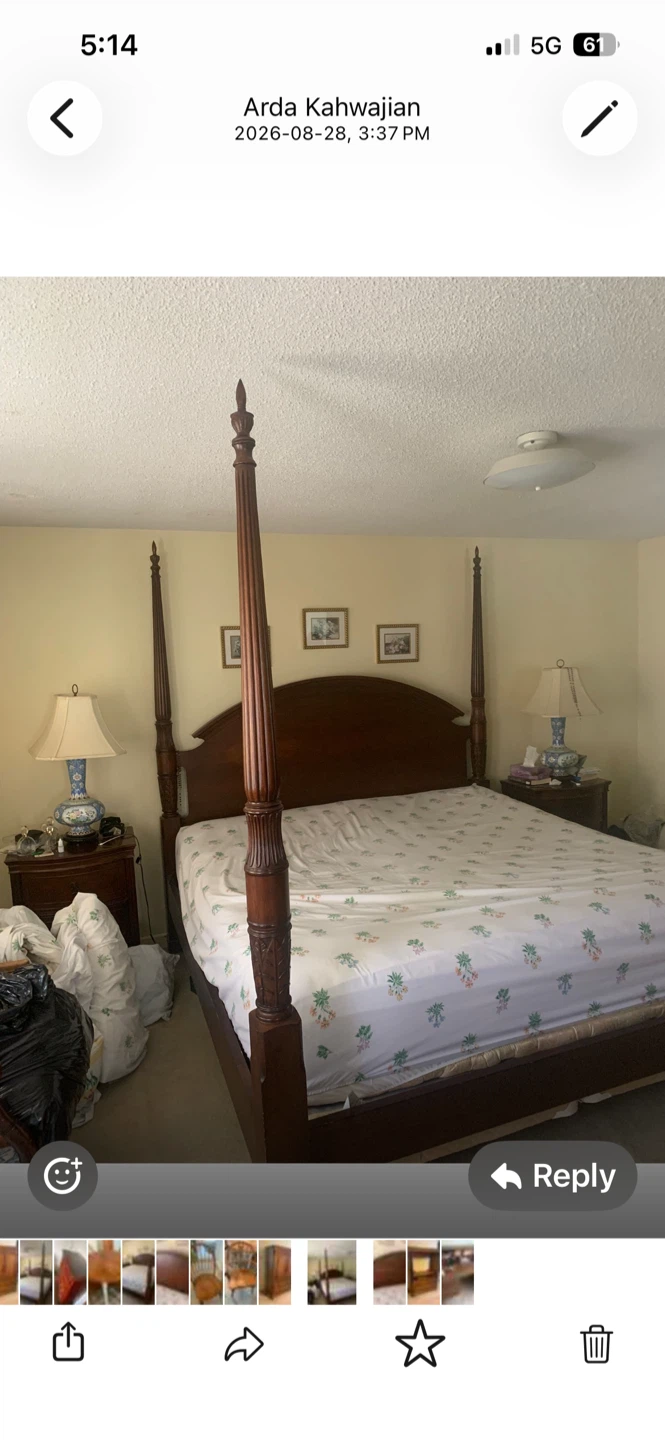 King size Wooden Four-Poster Bed Frame - photo 2