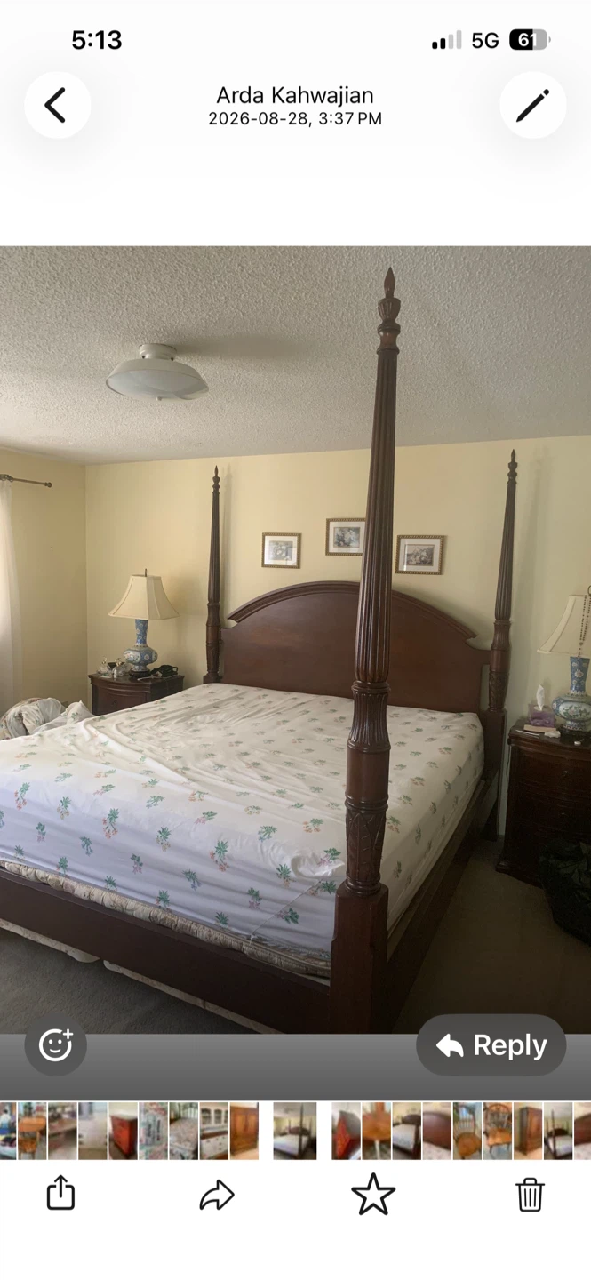 King size Wooden Four-Poster Bed Frame - photo 3