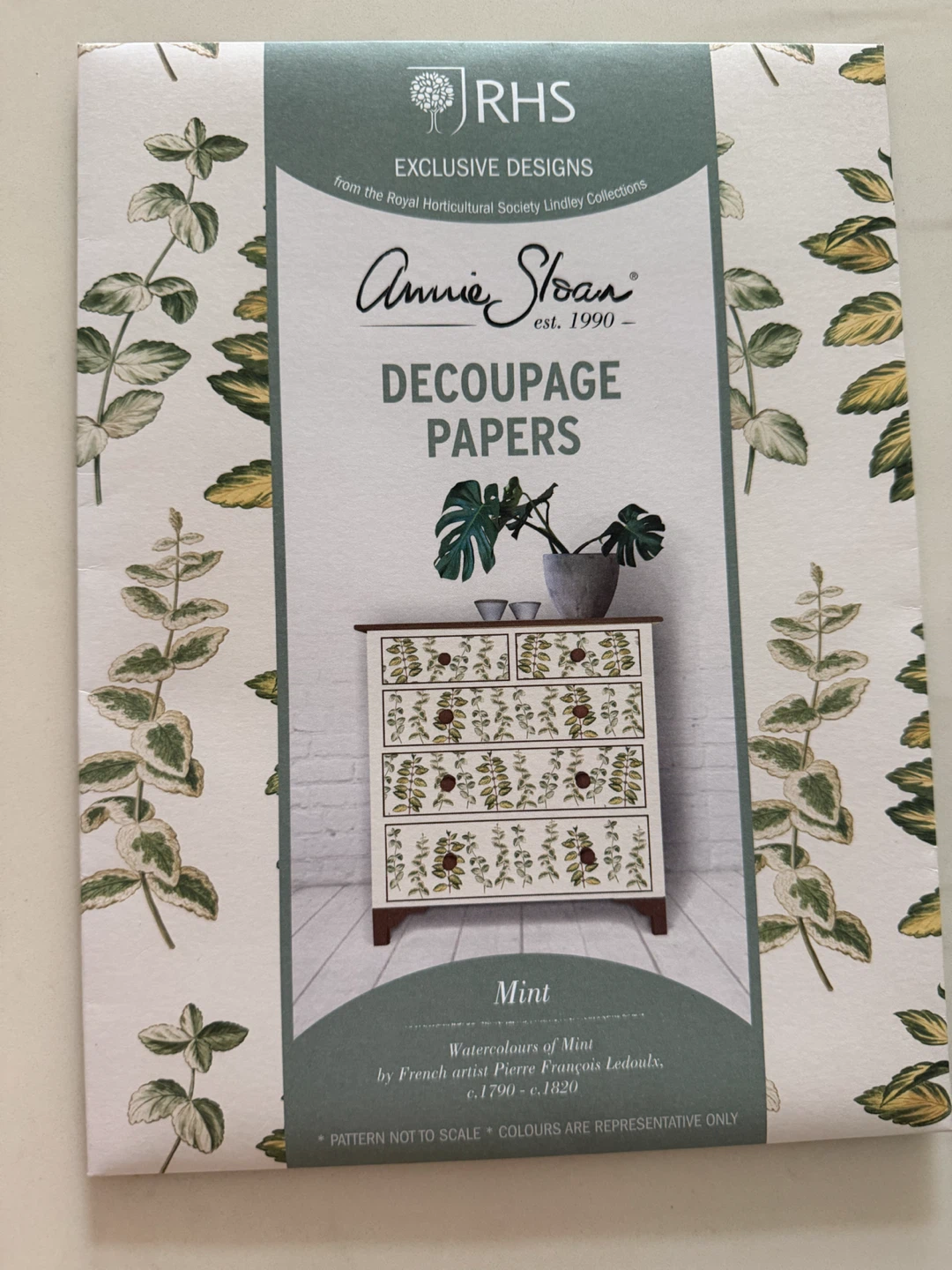 Annie Sloan Mint Decoupage Paper – NEW – $20