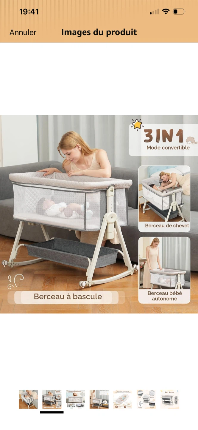 Lit de bébé multifonctionnel