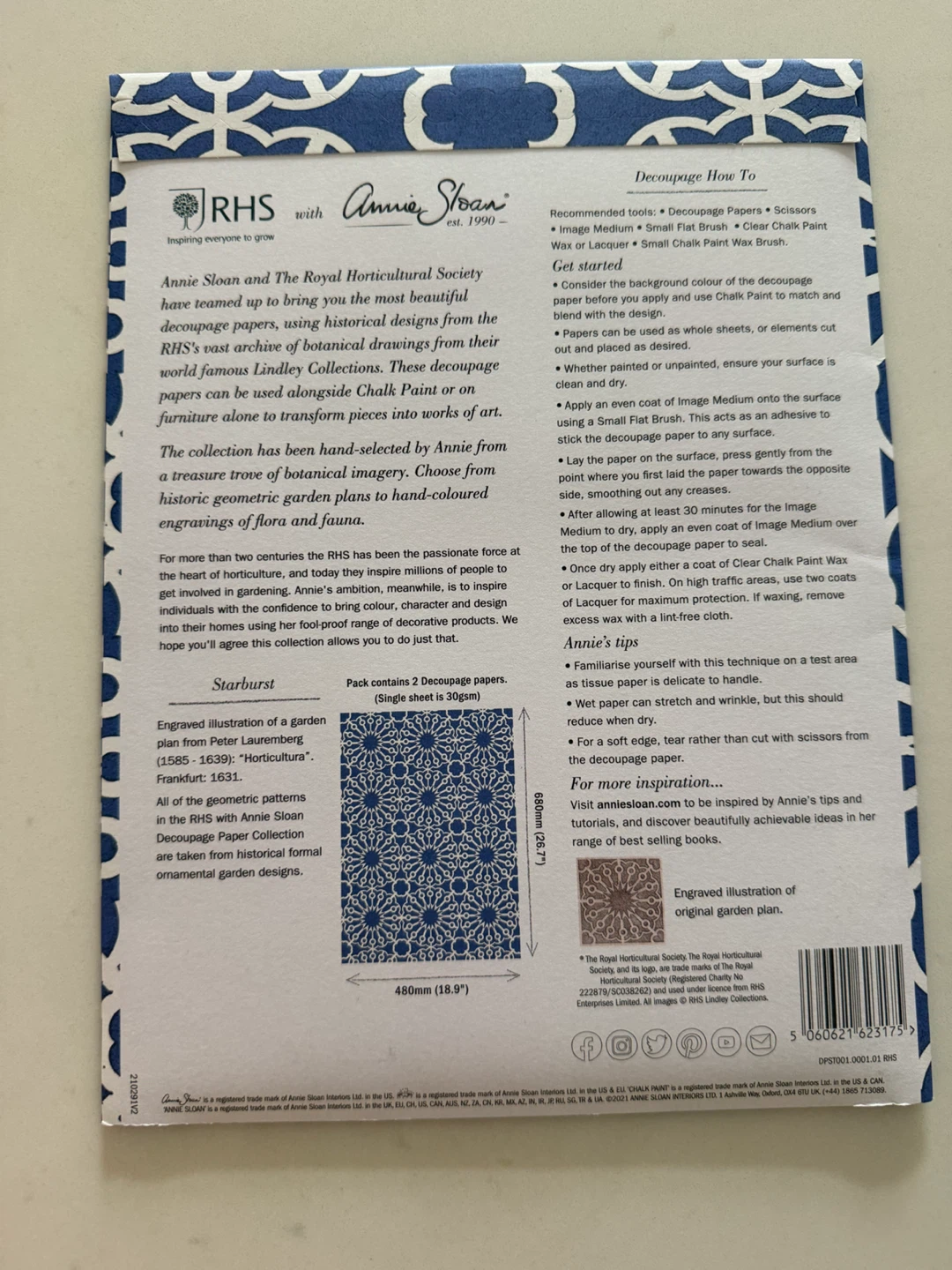 Annie Sloan Starburst Decoupage Paper – NEW – $20 - photo 2
