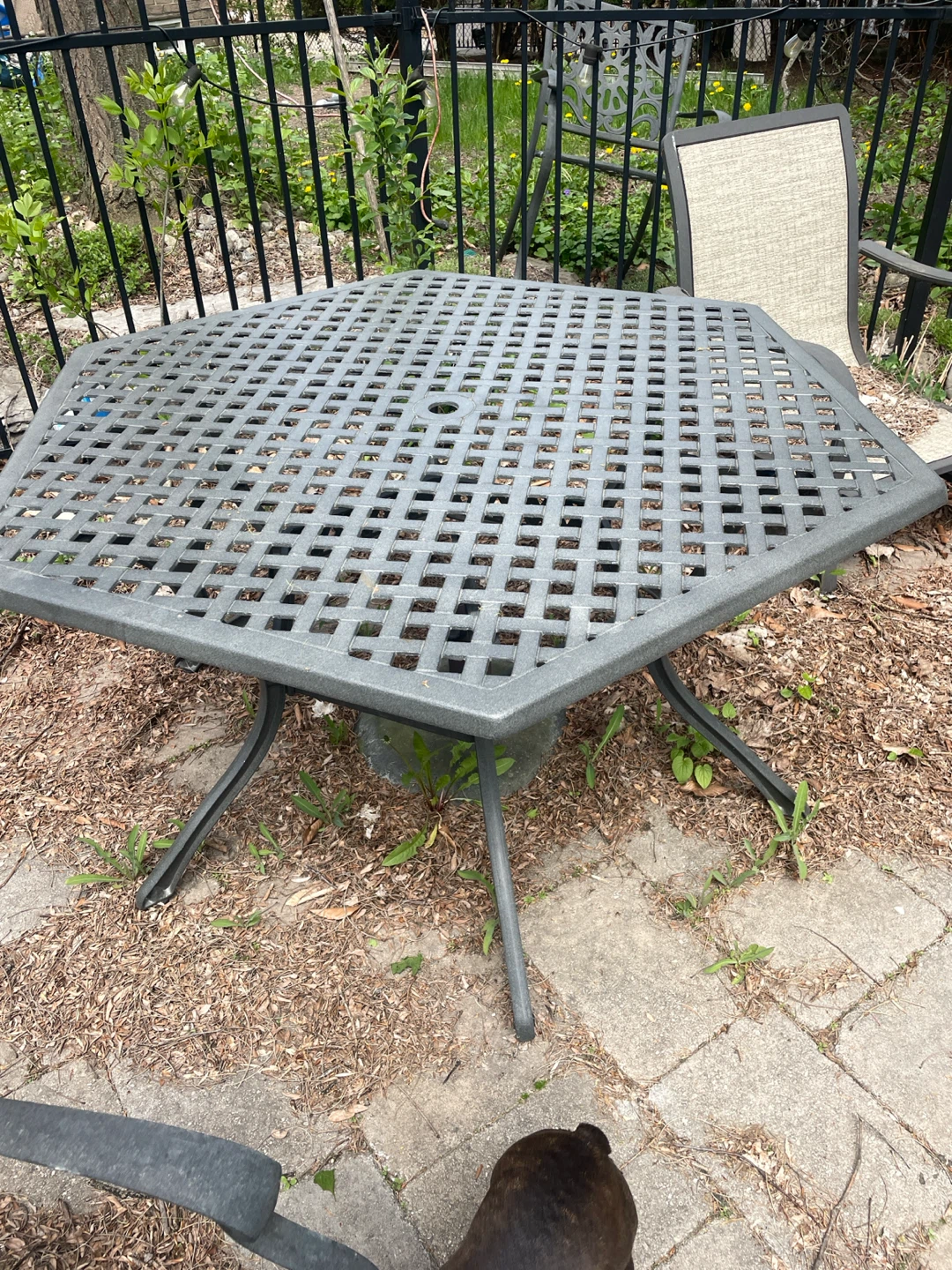 Grey Octagonal Patio Table - photo 2