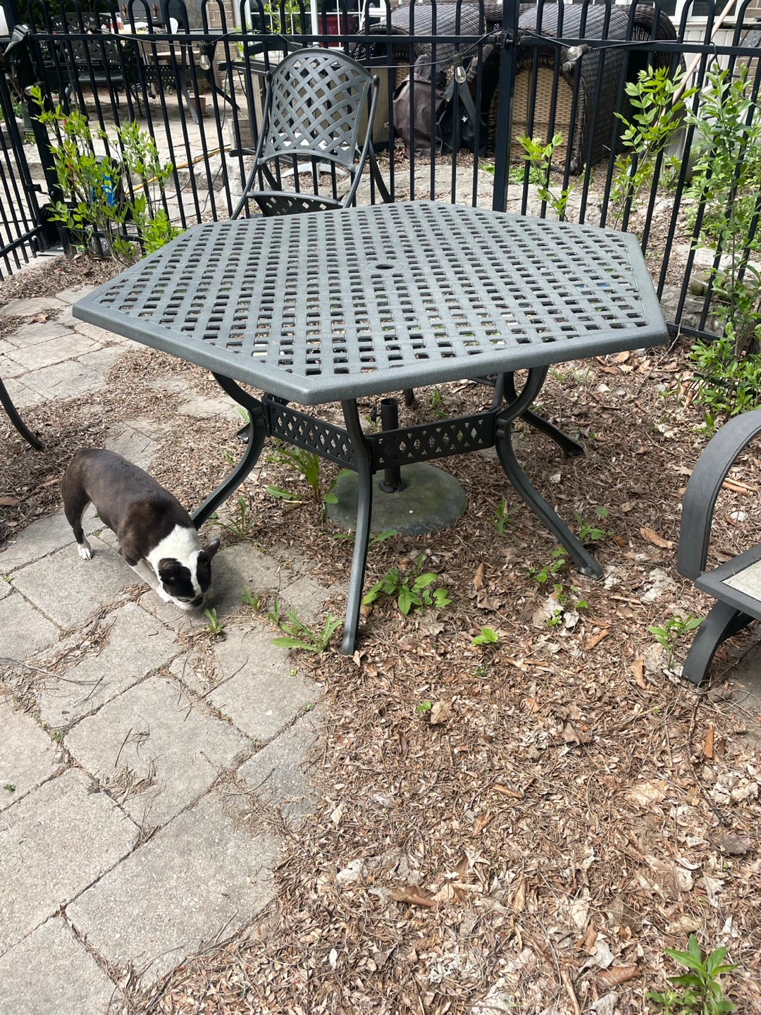 Grey Octagonal Patio Table - photo 3