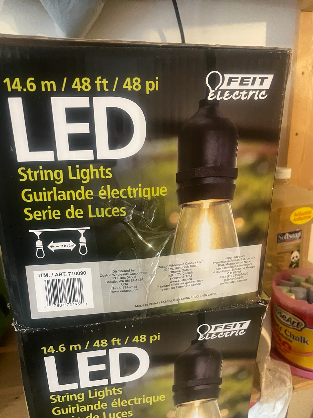 FEIT Electric LED String Lights 48 ft