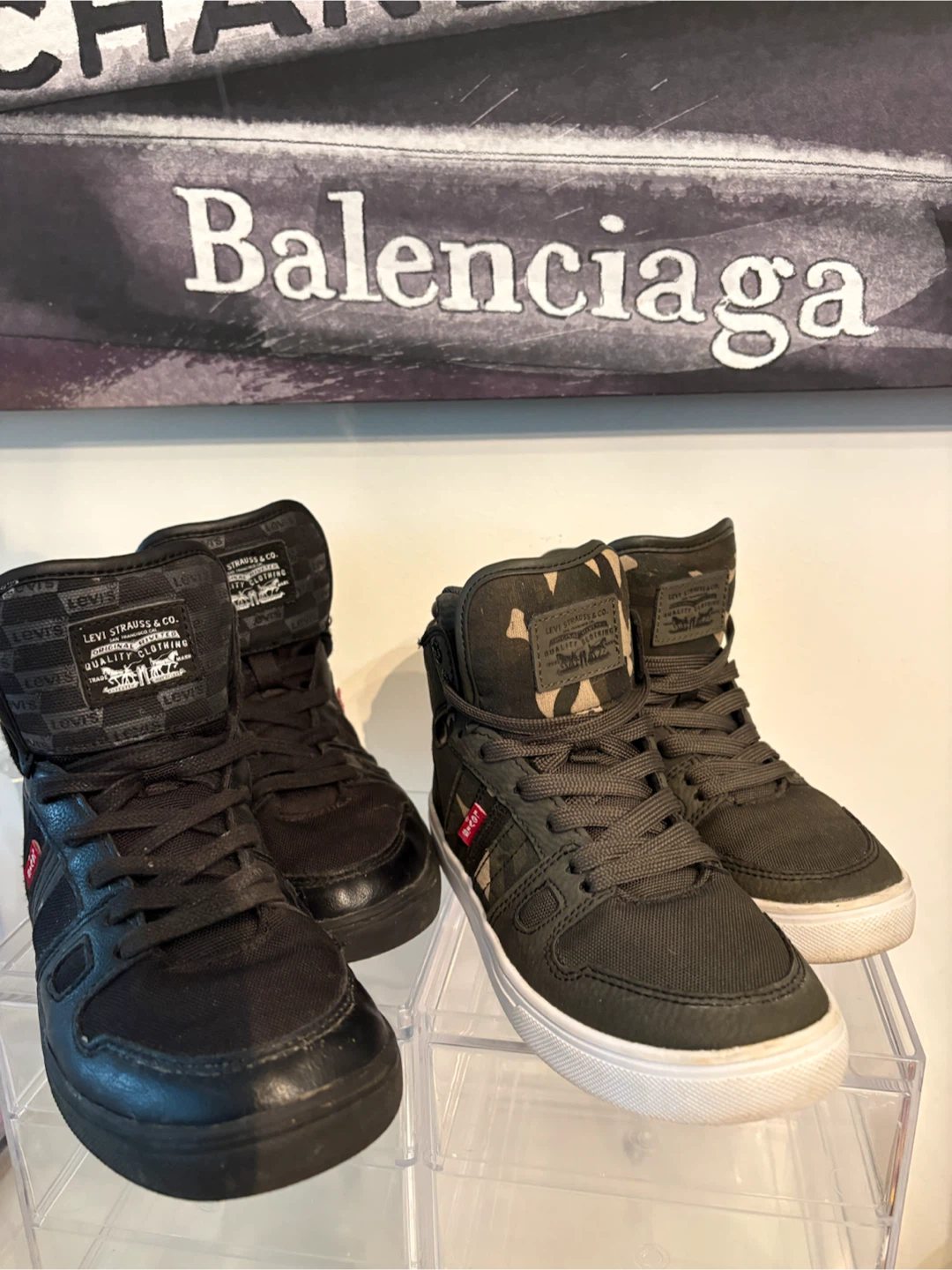 Levi's High-Top Sneakers - Camo & Black