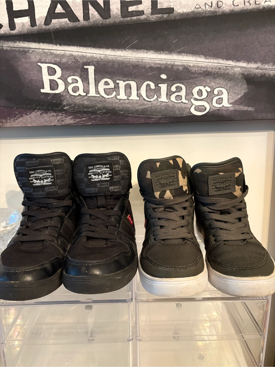 Levi's High-Top Sneakers - Camo & Black - photo 3