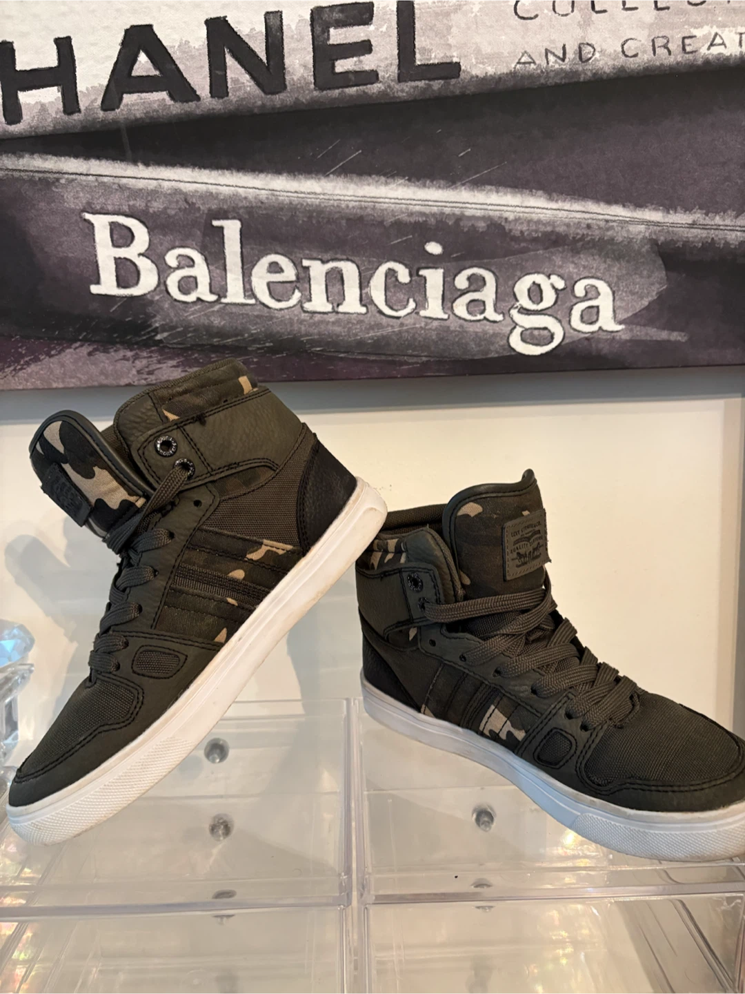 Levi's High-Top Sneakers - Camo & Black - photo 4