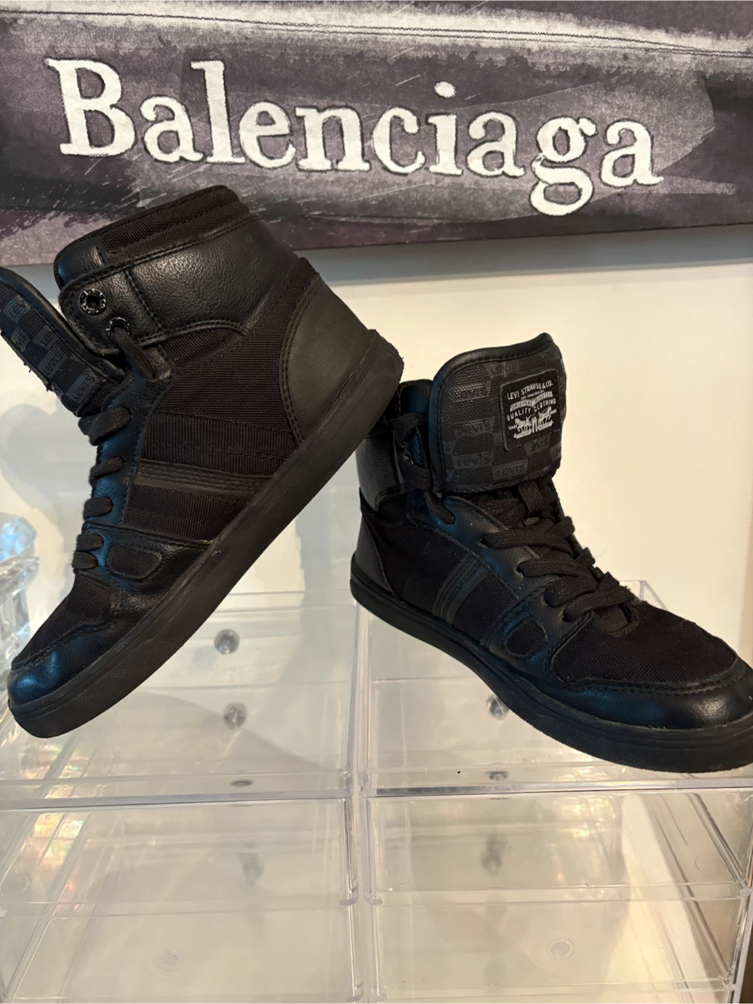 Levi's High-Top Sneakers - Camo & Black - photo 5