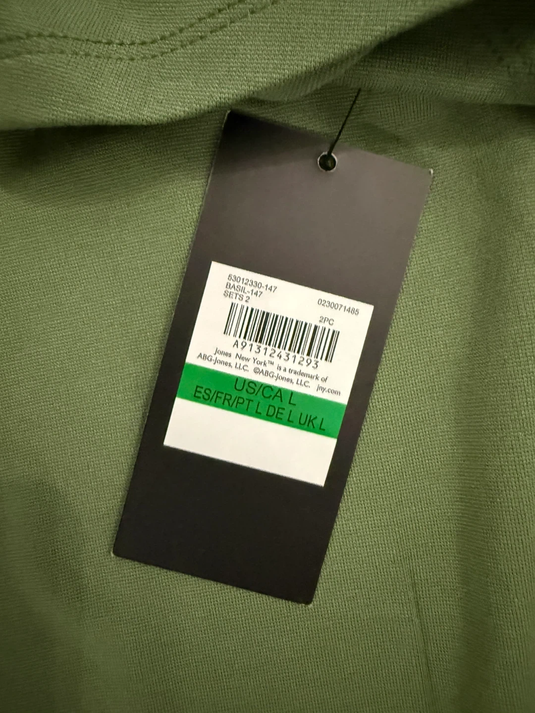 Jones New York Basil Green Shirt & Pants Set - Large - photo 5