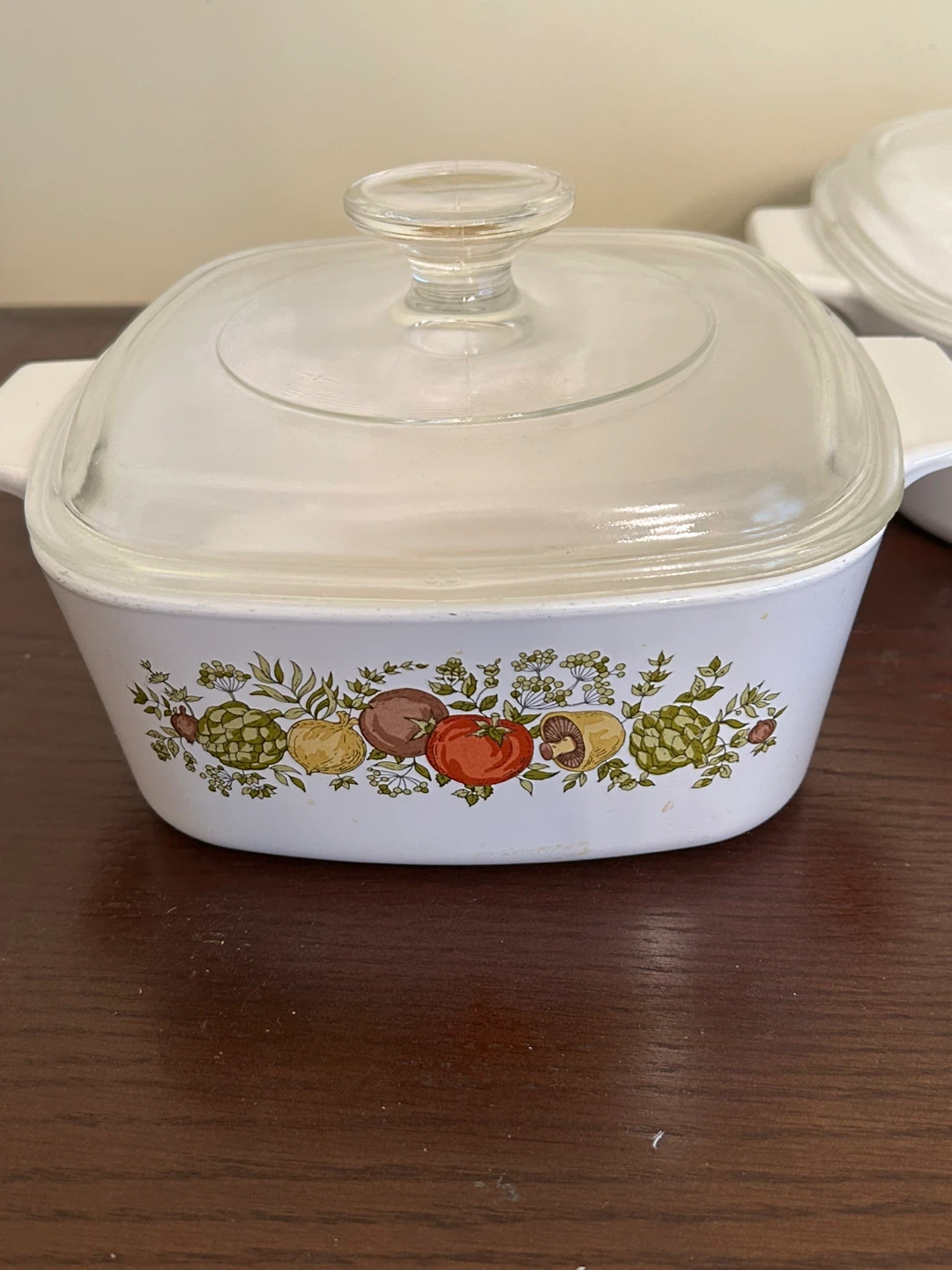 CorningWare Casserole Dish with Lid - Vegetable Pattern - photo 2