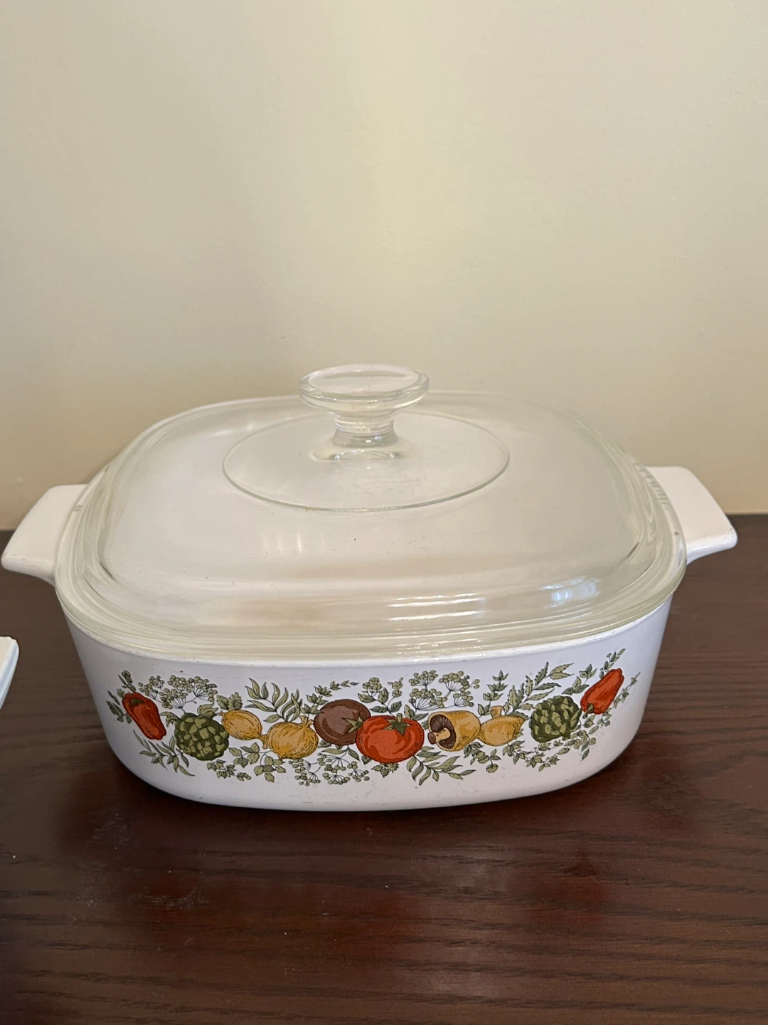 CorningWare Casserole Dish with Lid - Vegetable Pattern - photo 3