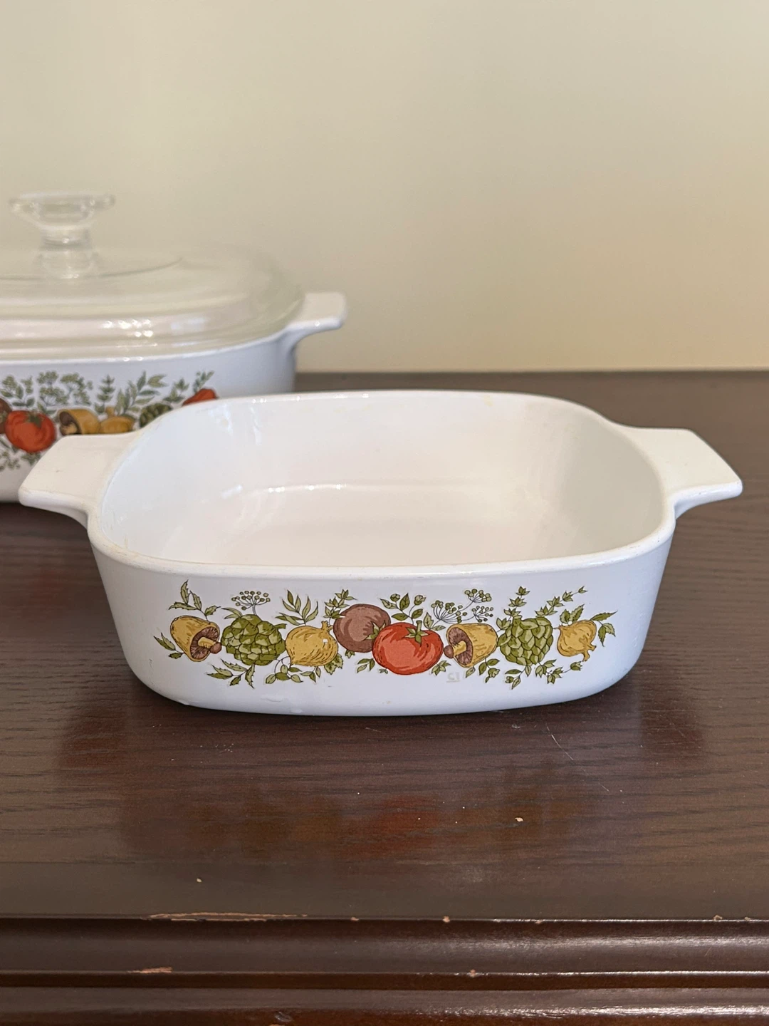 CorningWare Casserole Dish with Lid - Vegetable Pattern - photo 4