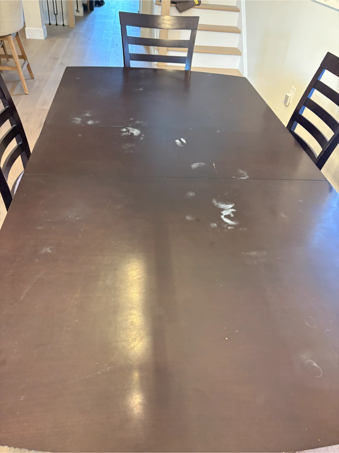Dark Brown Dining Table with 6 Chairs - photo 4