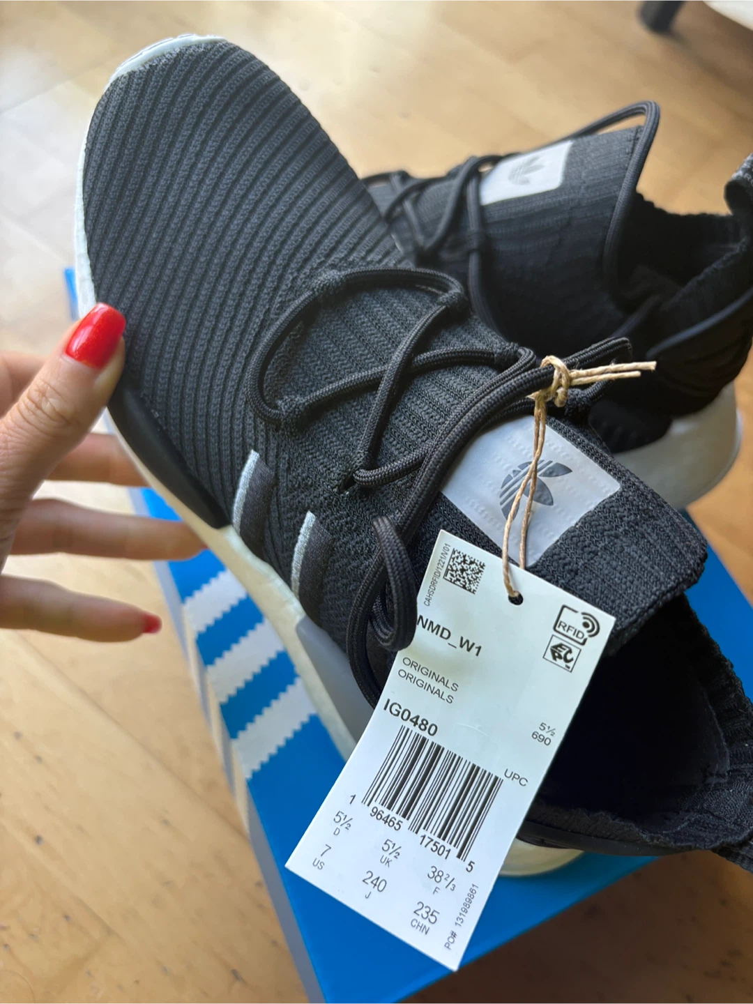 Adidas NMD_W1 Black Sneakers women’s Size 7 NWT - photo 3
