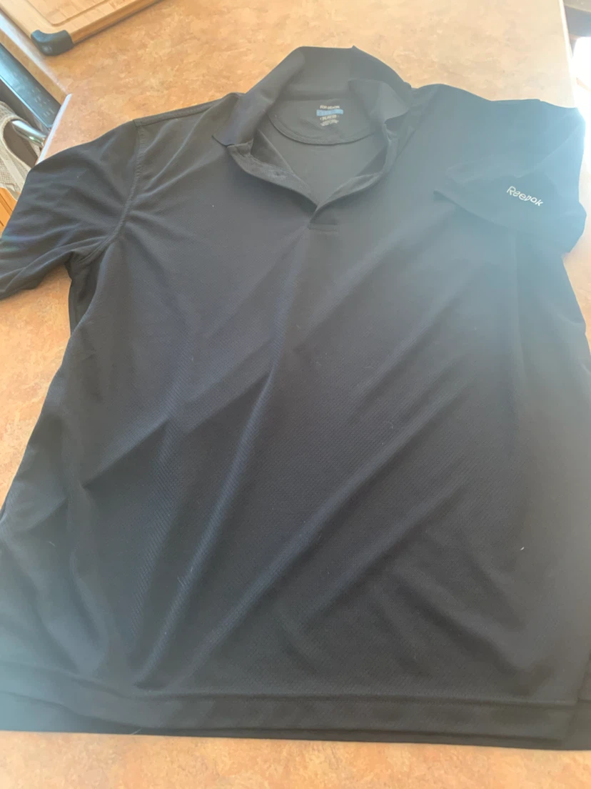 Reebok Black Polo Shirt large