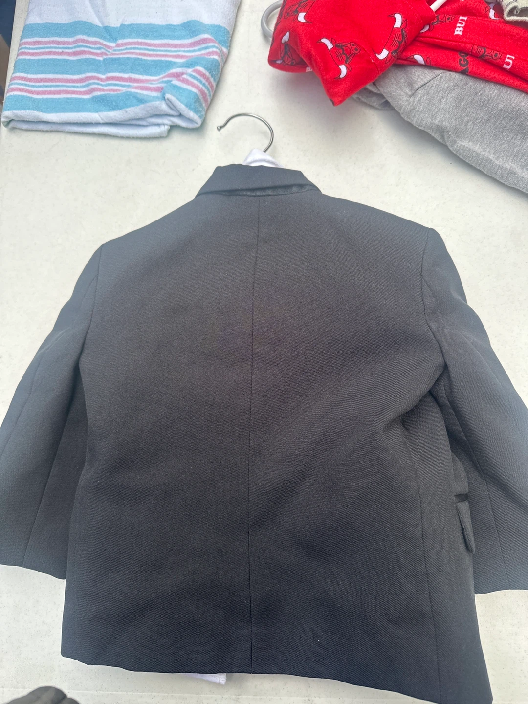 Kids Black Tuxedo Jacket and White Shirt - photo 2