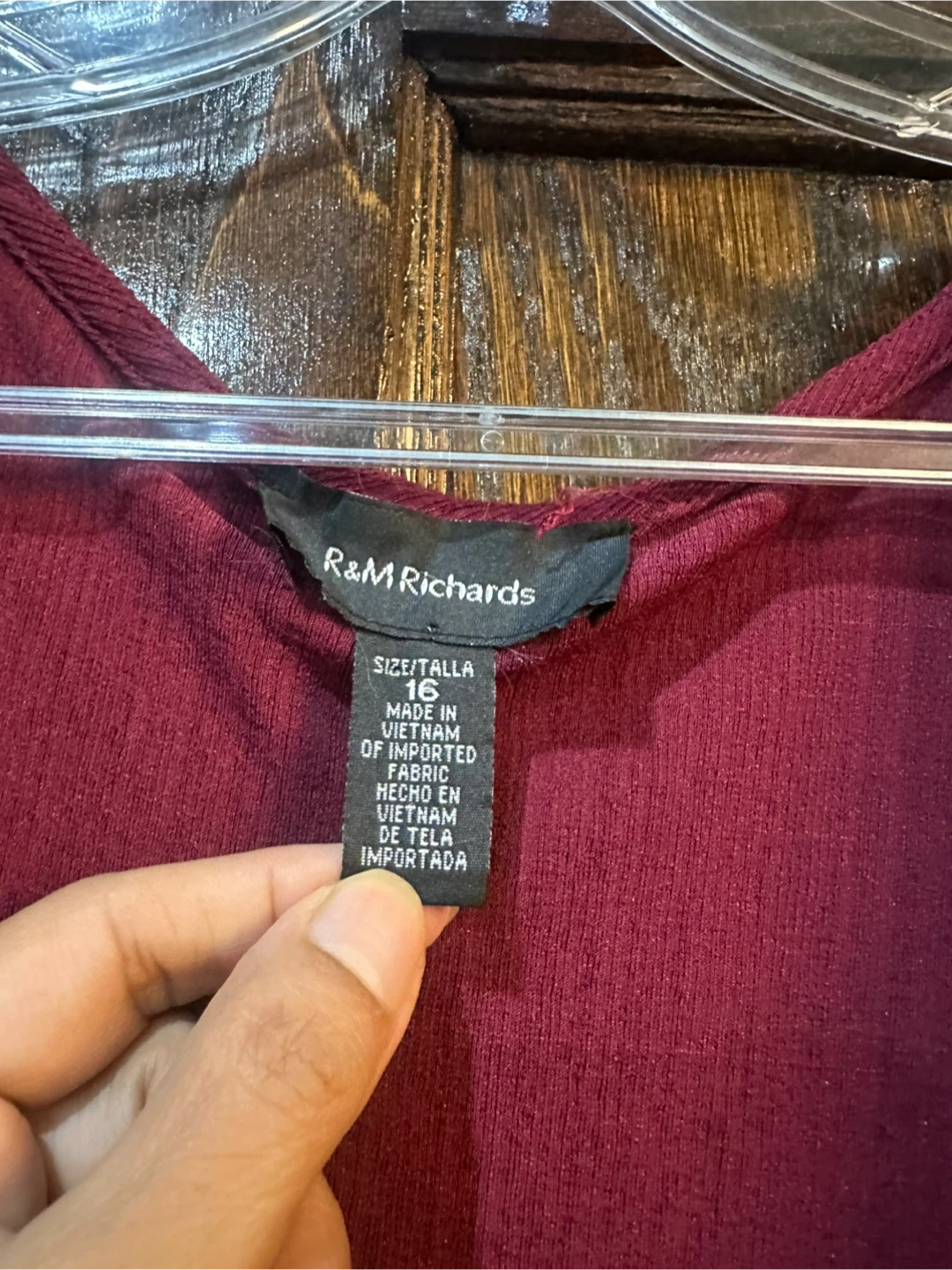 R&M Richards Burgundy Dress with Ruffled Open Cardigan - photo 4