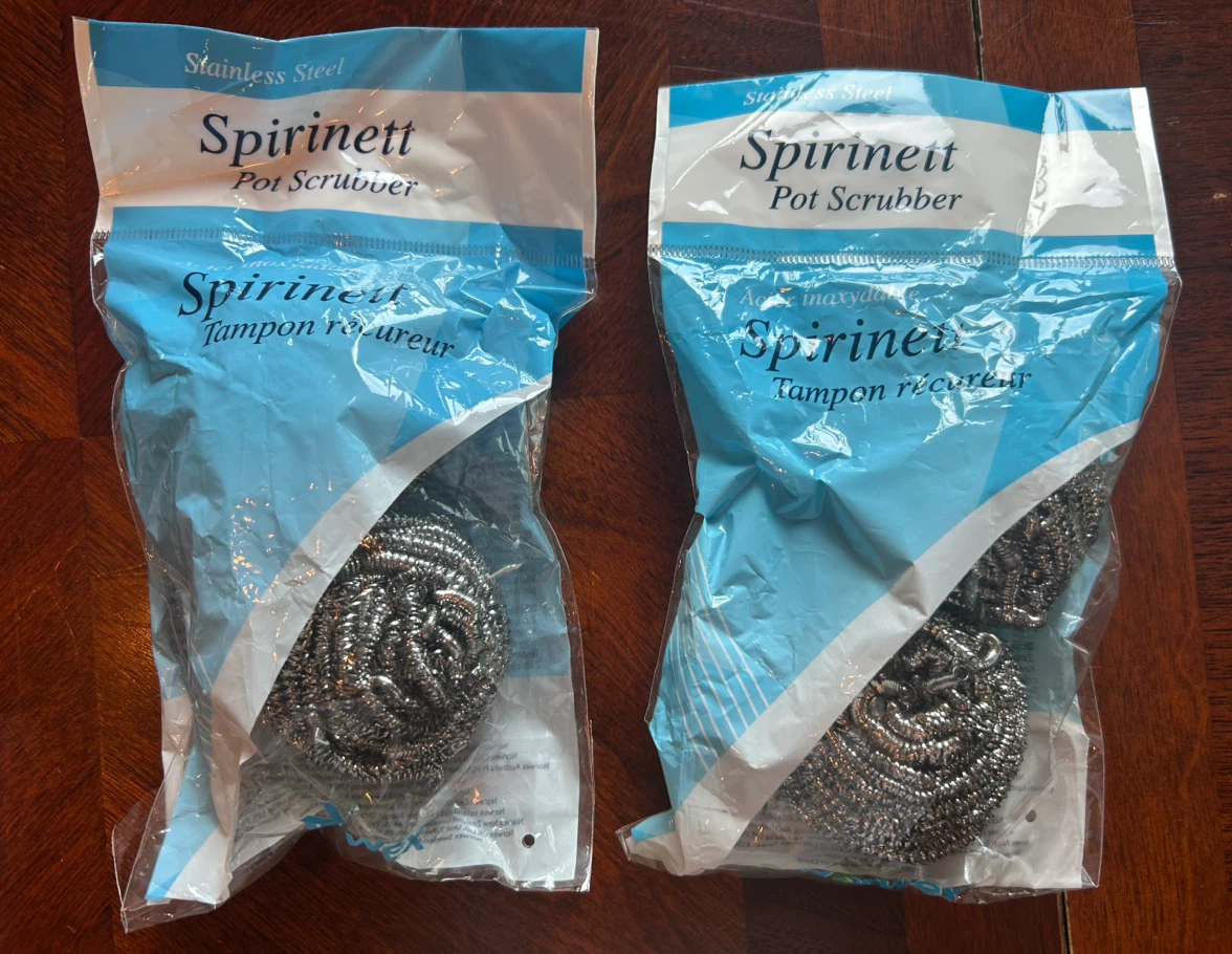 Spirinett Stainless Steel Pot Scrubbers (2 Pack)