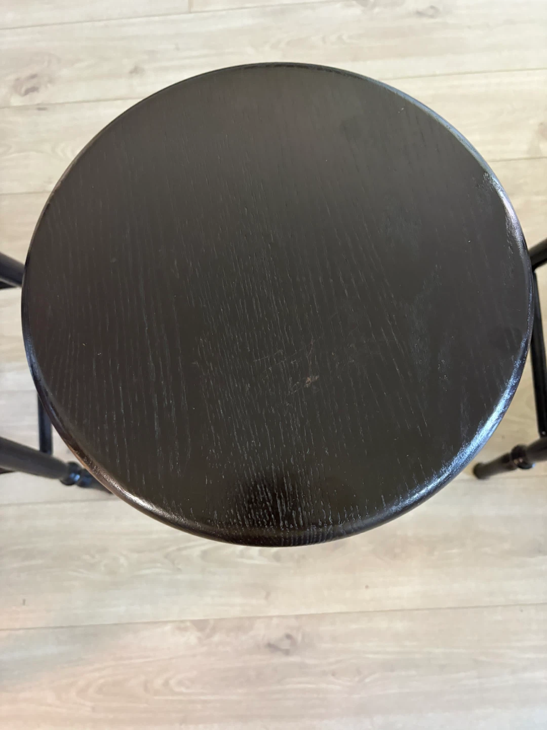 Set of 3 Dark Brown Wooden Bar Stools - photo 2