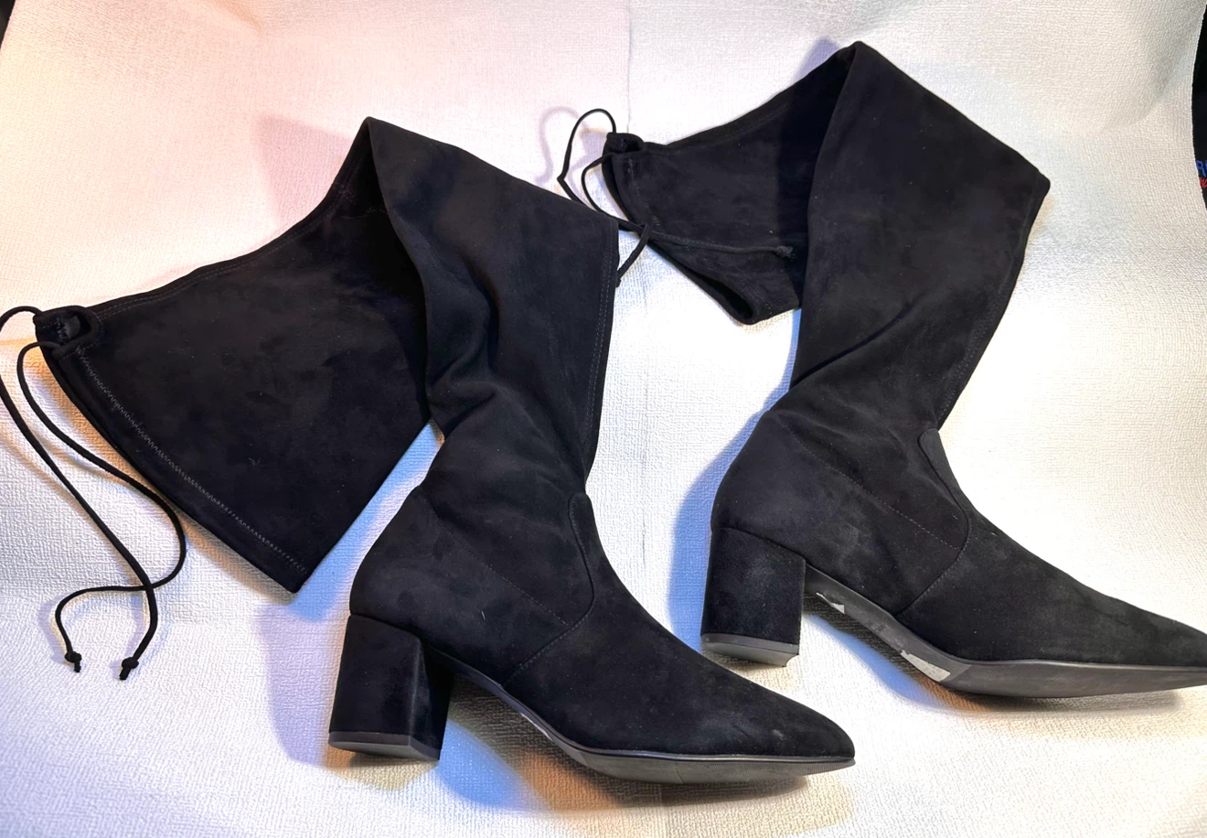 Stuart Weitzman Black Suede Over-the-Knee Boots - photo 2