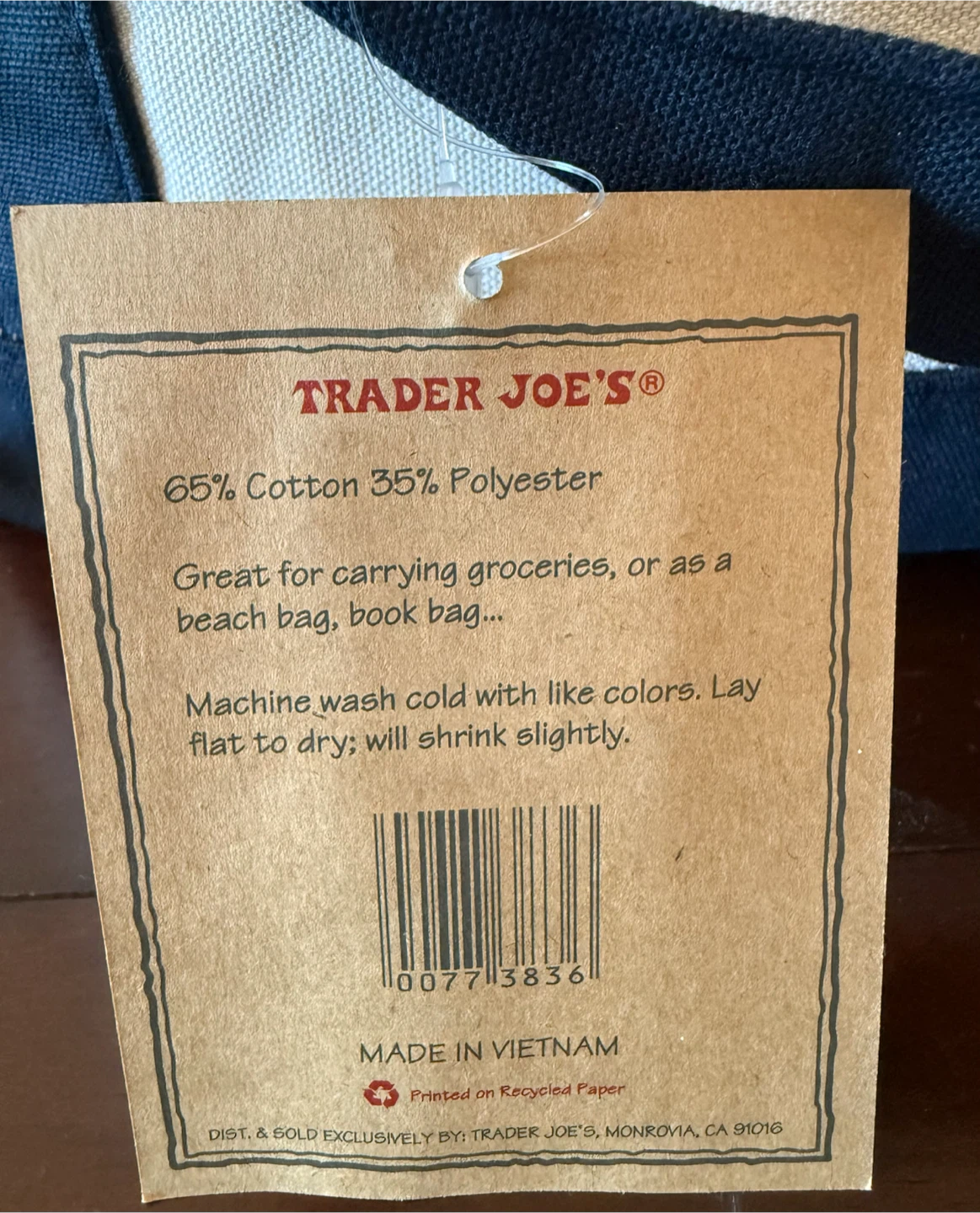 Trader Joe’s Canvas Tote Bag- $25.00 each/ 3 available - photo 3