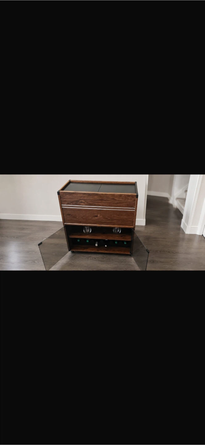 Vintage Late 60s / Early 70s Barker Bar Cart / Serving Credenza - photo 2