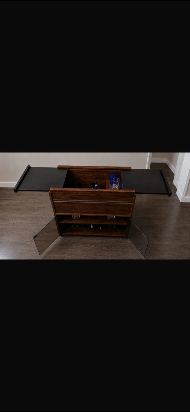 Vintage Late 60s / Early 70s Barker Bar Cart / Serving Credenza - photo 3