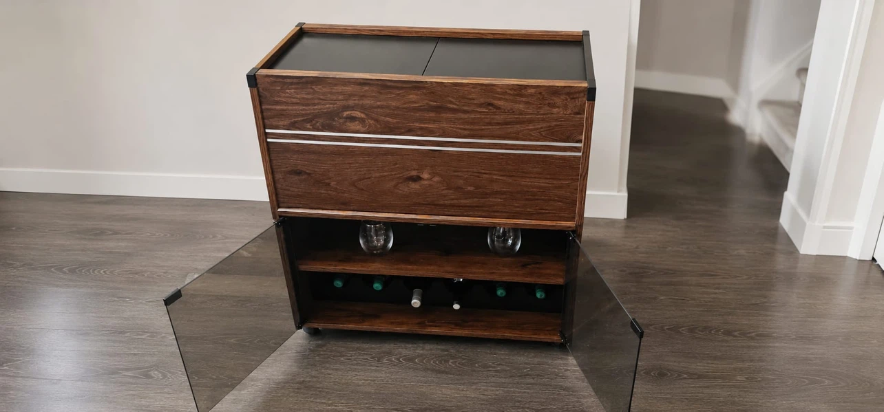 Vintage Late 60s / Early 70s Barker Bar Cart / Serving Credenza - photo 4