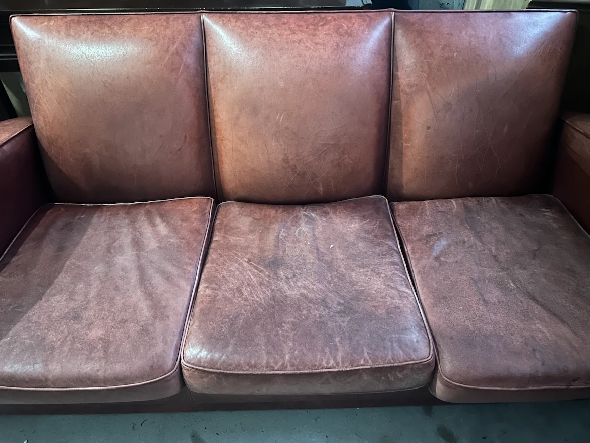 Brown Leather Sofa