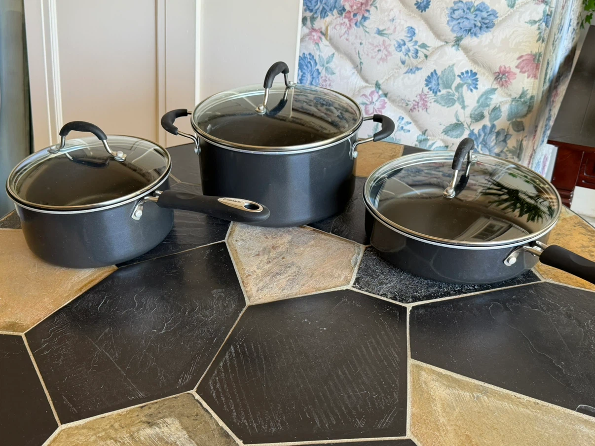 3 Cuisinart Pots with Lids
