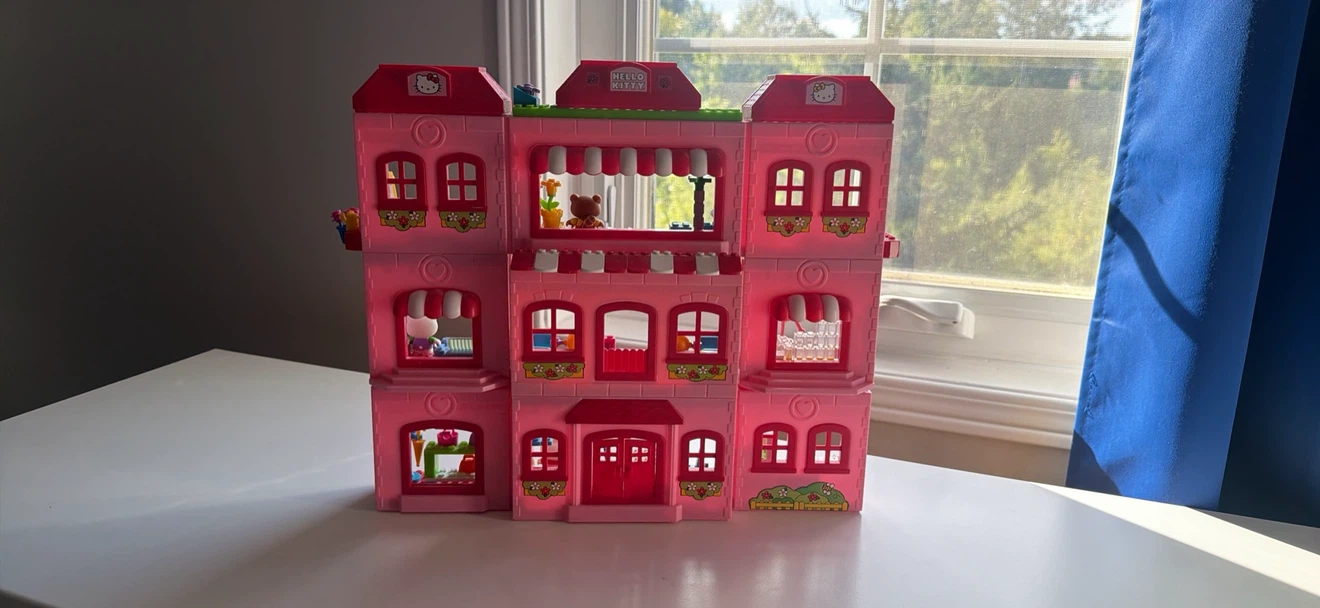Hello Kitty Pink Dollhouse Playset