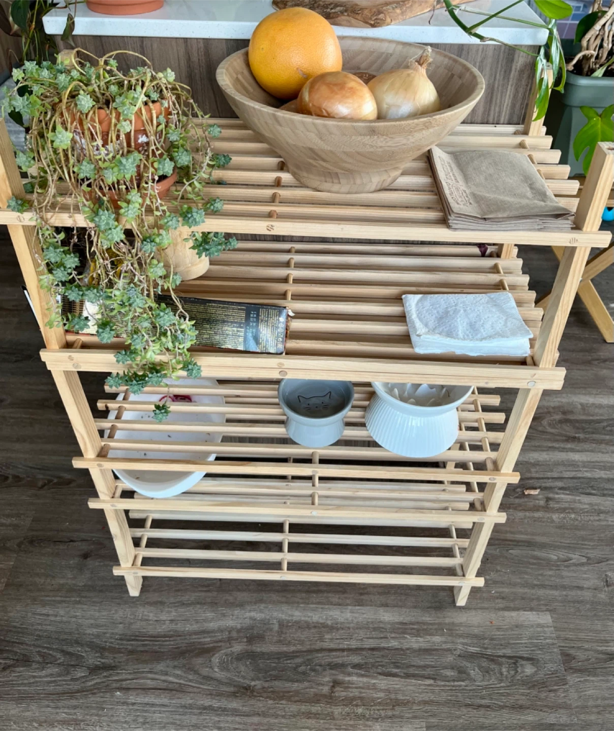 Wooden Tiered Shelf Unit - photo 2