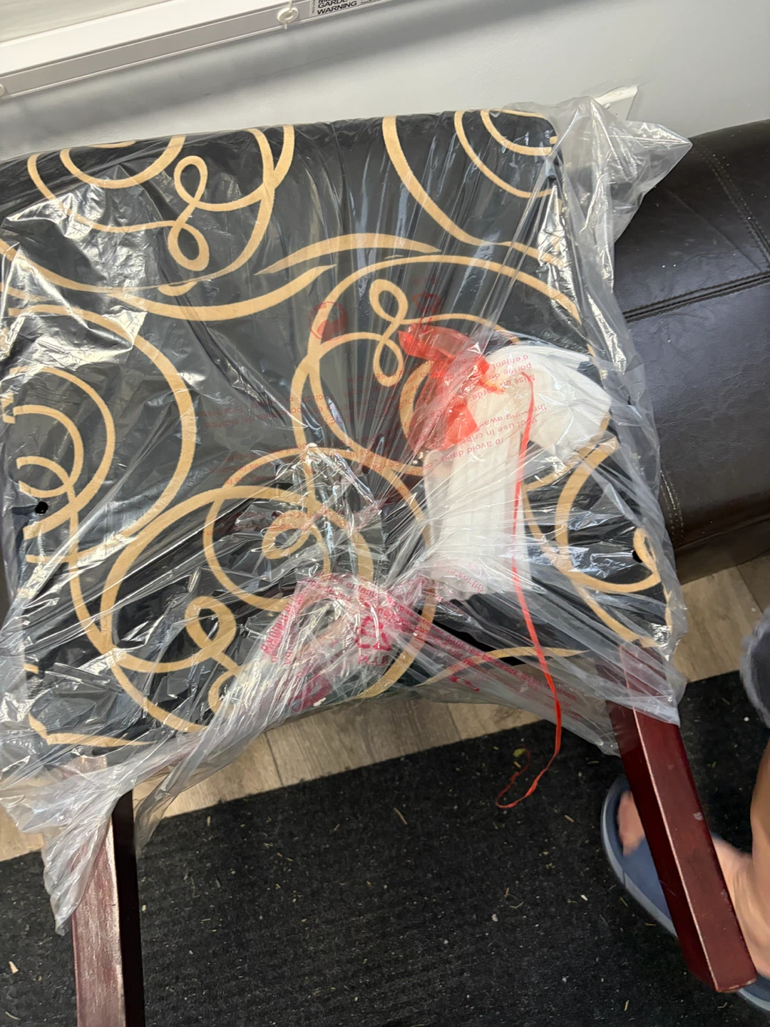 Accent Chair with Swirl Pattern