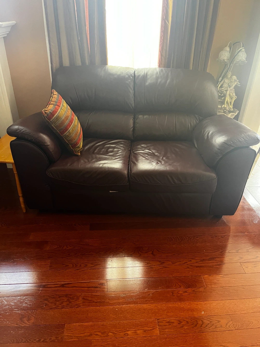 5 PC Burgundy Leather Sofa Set - photo 2