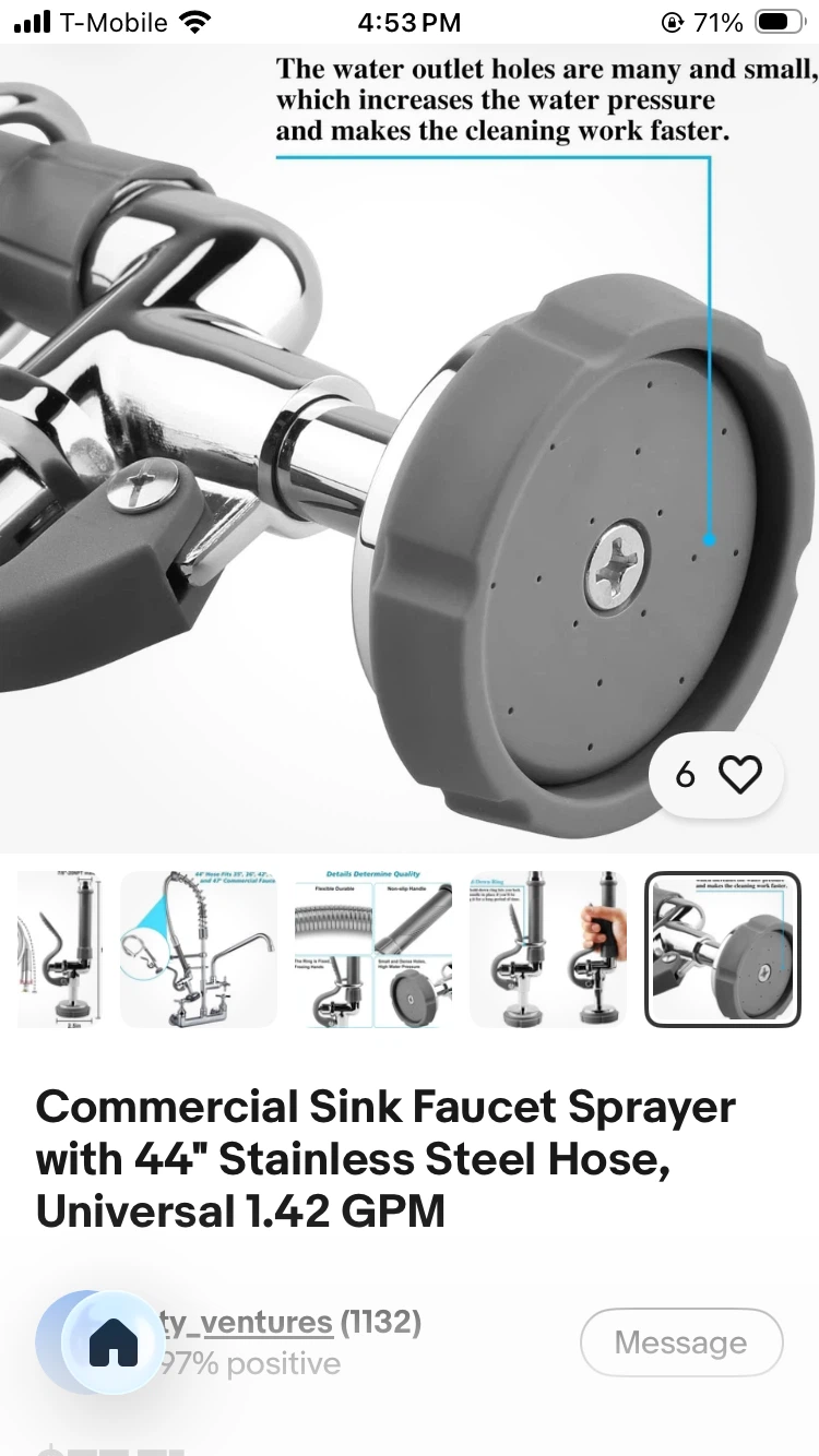 Professional Kitchen Faucet Sprayer - $55 - photo 3