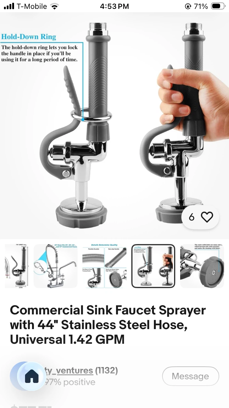 Professional Kitchen Faucet Sprayer - $55 - photo 4