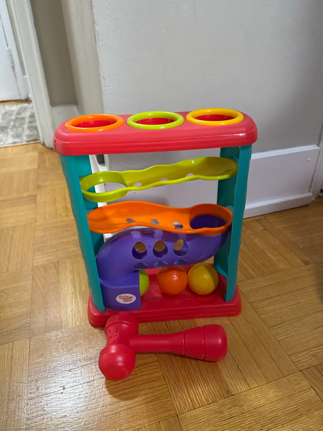 Baby Ball Ramp Toy with Hammer and Balls - photo 4