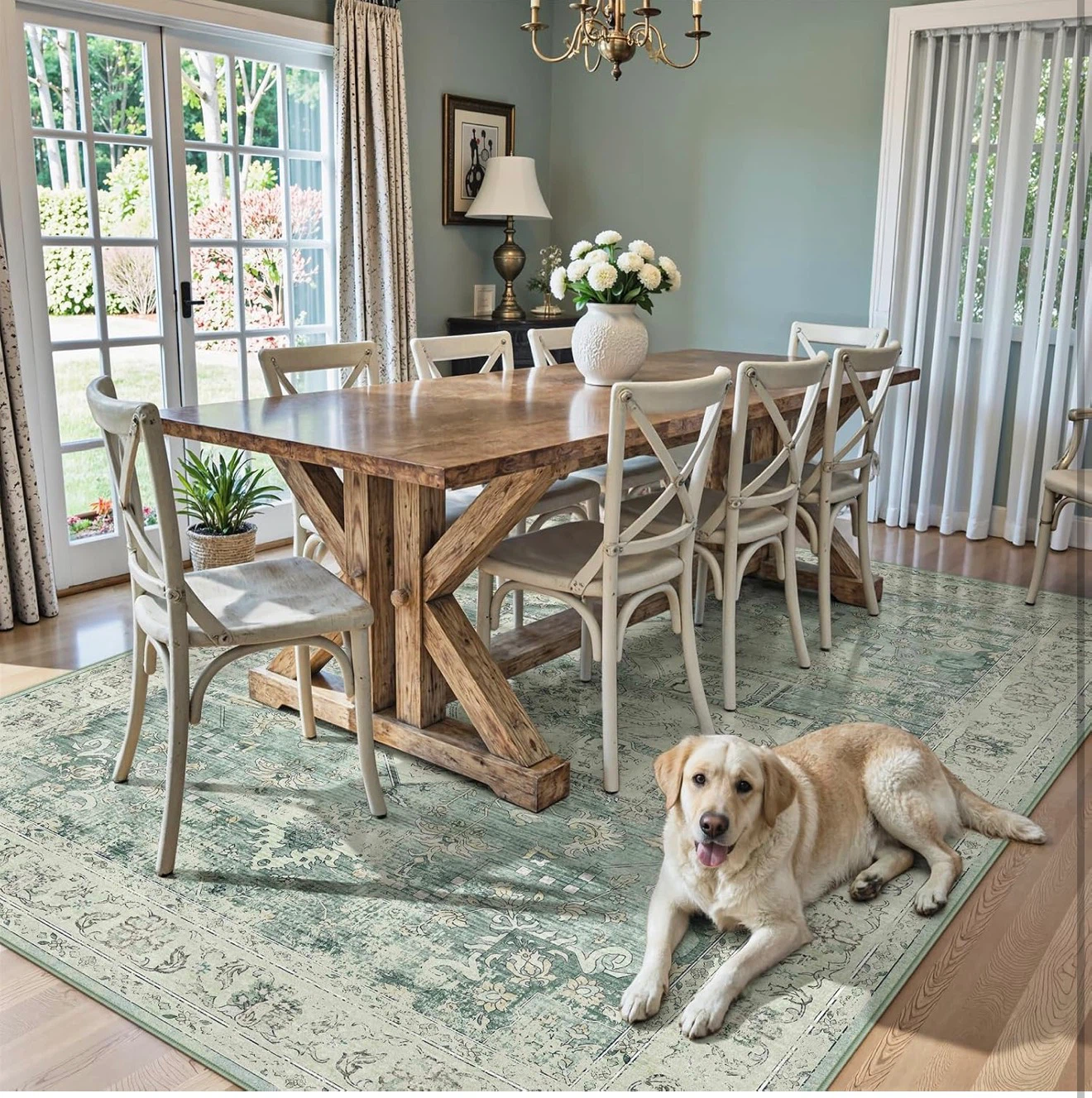 Distressed Medallion Area Rug - photo 5