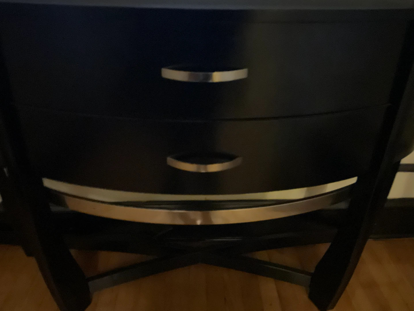 Contemporary Black Demilune Console Table - photo 3