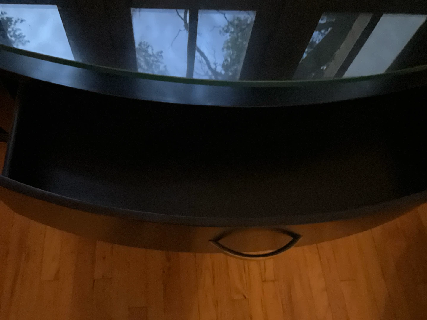 Contemporary Black Demilune Console Table - photo 5